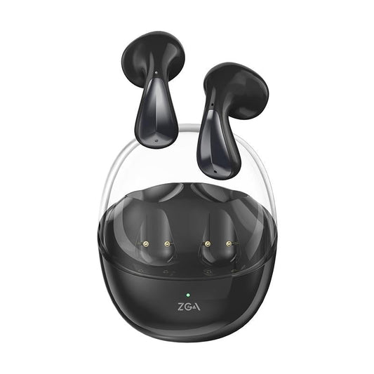Amber True Wireless Bluetooth Earphones – ZGA GS11, Noise Cancelling, Stereo Sound, Black