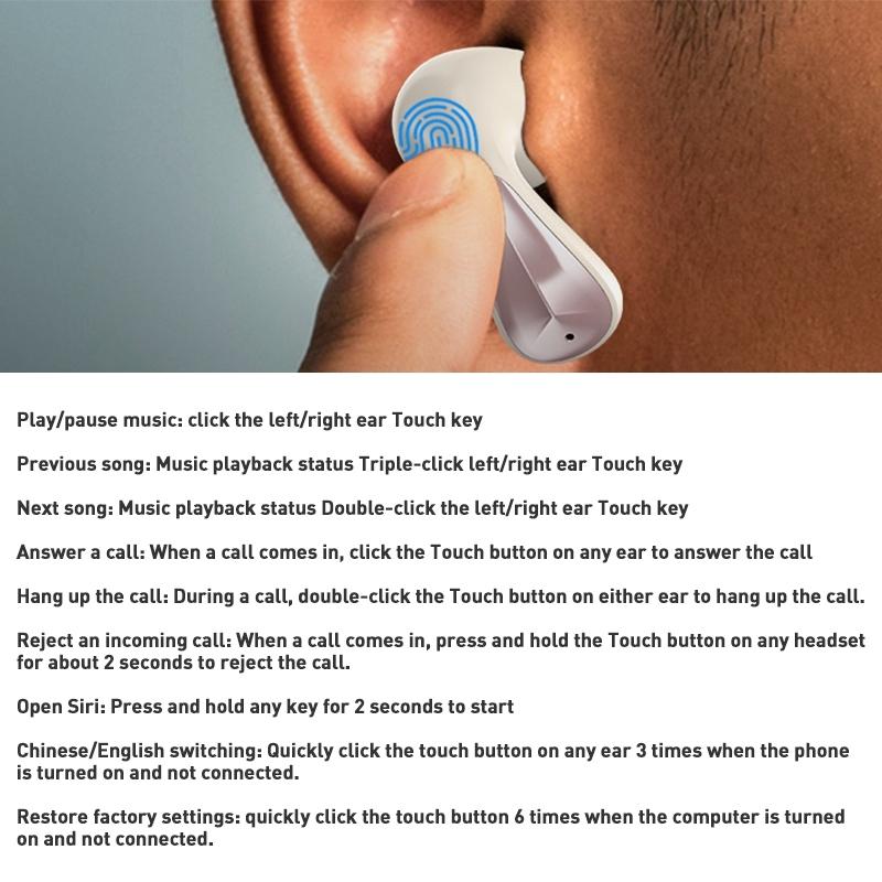 Amber True Wireless Bluetooth Earphones – ZGA GS11, Noise Cancelling, Stereo Sound, Black