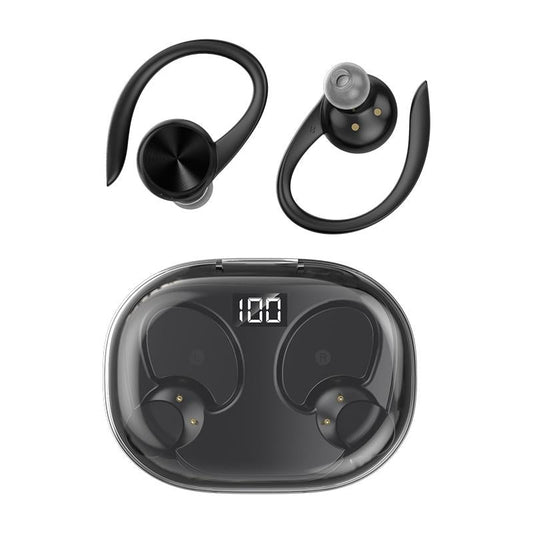 Wireless Earphones with Digital Display & Charging Case – Bluetooth In-Ear, Black