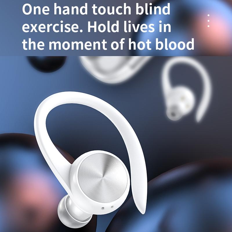 Wireless Earphones with Digital Display & Charging Case – Bluetooth In-Ear, Black
