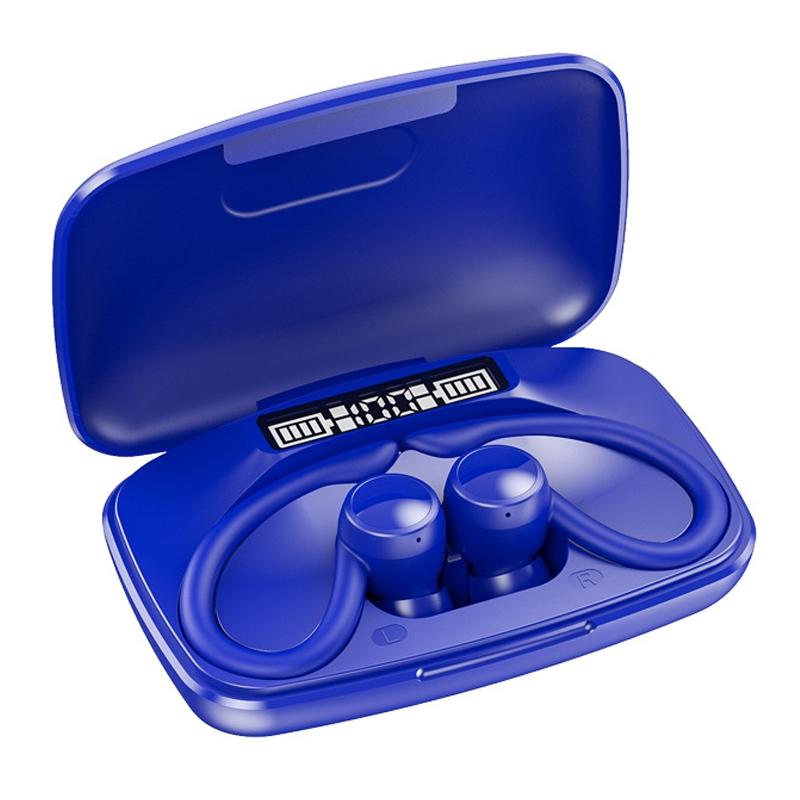 LED Bluetooth Earphones with Noise Reduction & Power Bank Function – Wireless In-Ear, Black