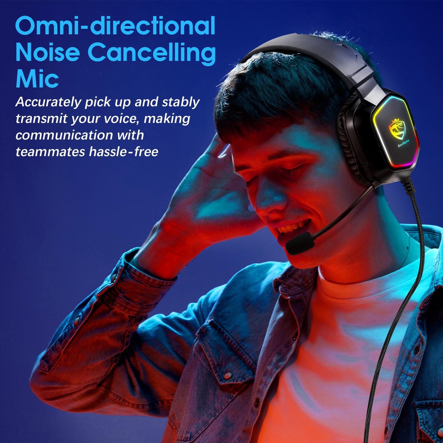 Lightweight Memory Foam Headset with Mic – 2m Cable, Comfortable Fit, Black