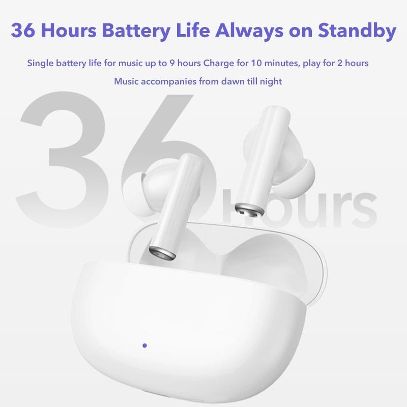 Waterproof Bluetooth Earbuds with Active Noise Reduction - Silver