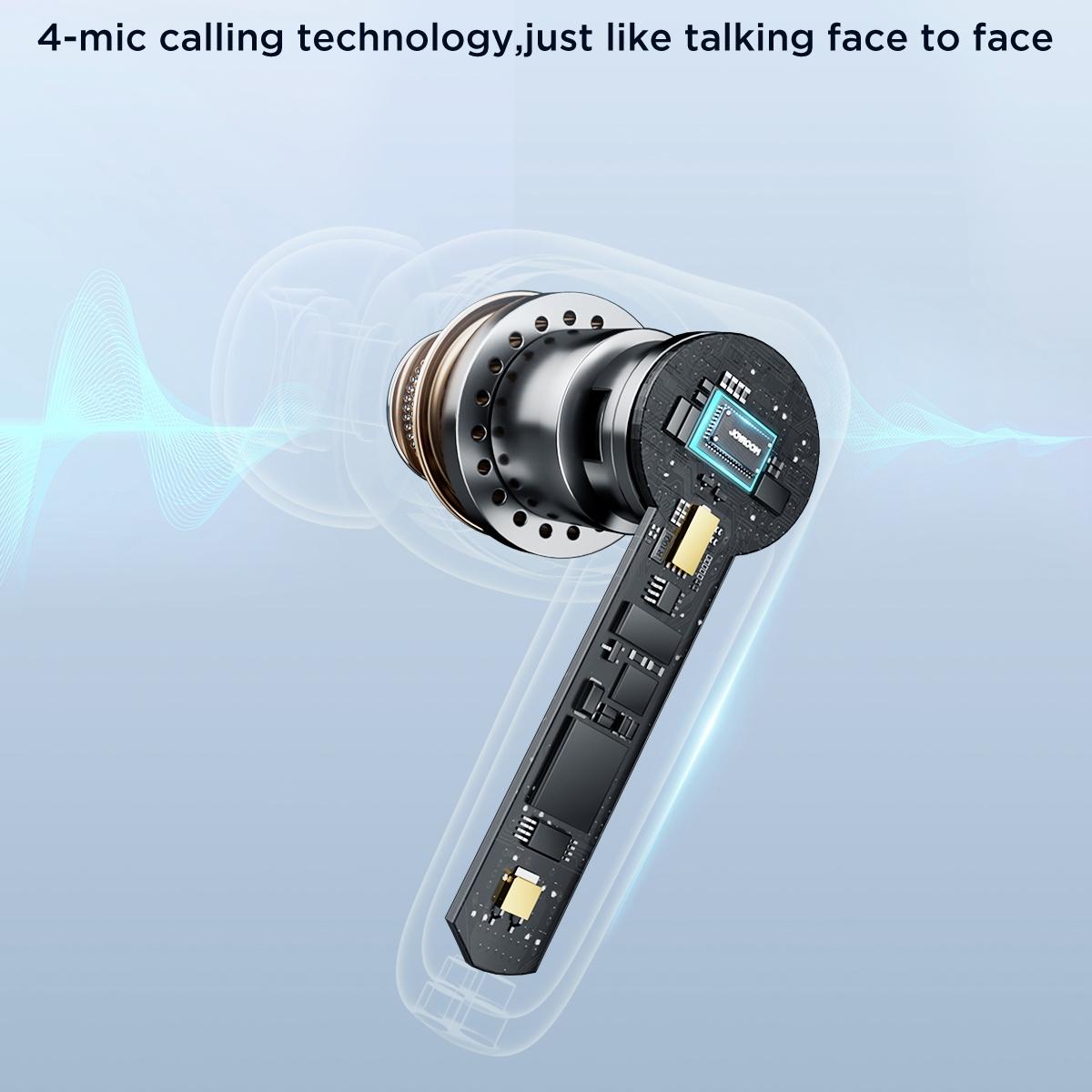 JR-BB1 True Wireless Bluetooth Earphones – Compact TWS Earbuds with Charging Case, Deep Bass & Touch Control – Black
