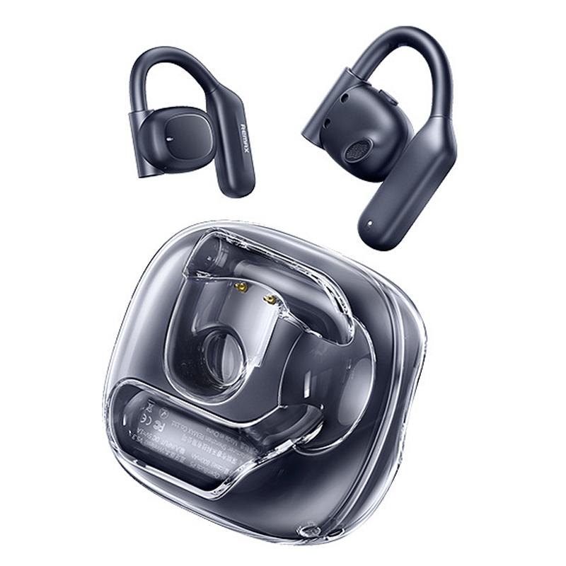 OpenBuds OWS Crystal Air Conduction Bluetooth Earphones – Open-Ear Design, White, Wireless