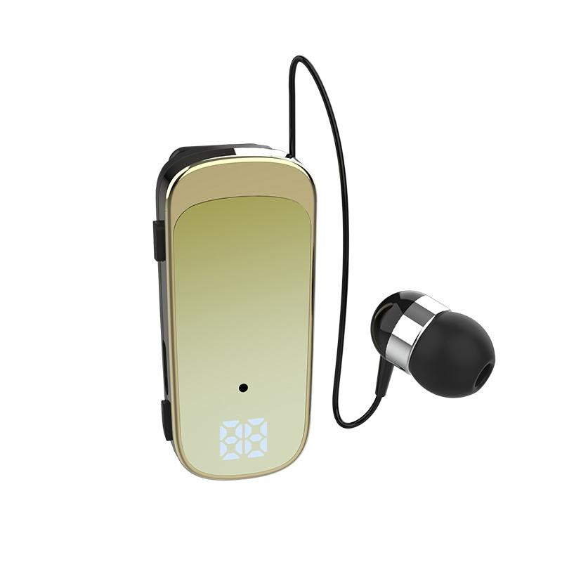 K65 Wireless Business Earbuds – Retractable Cable, Bluetooth Headset with Noise Reduction – Black