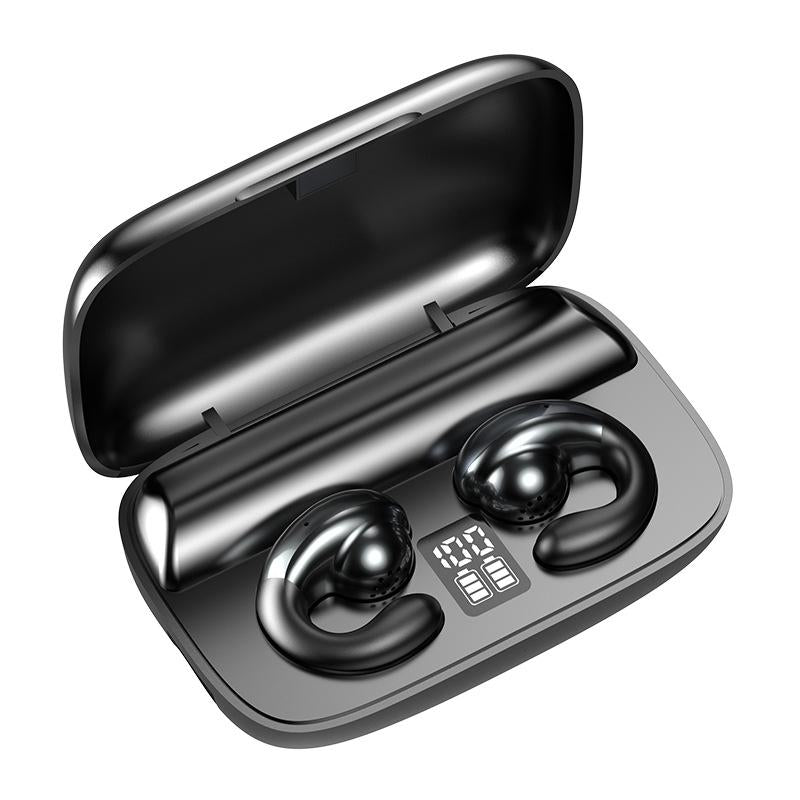 Wireless Bone Conduction Earphones with Noise Reduction – Black
