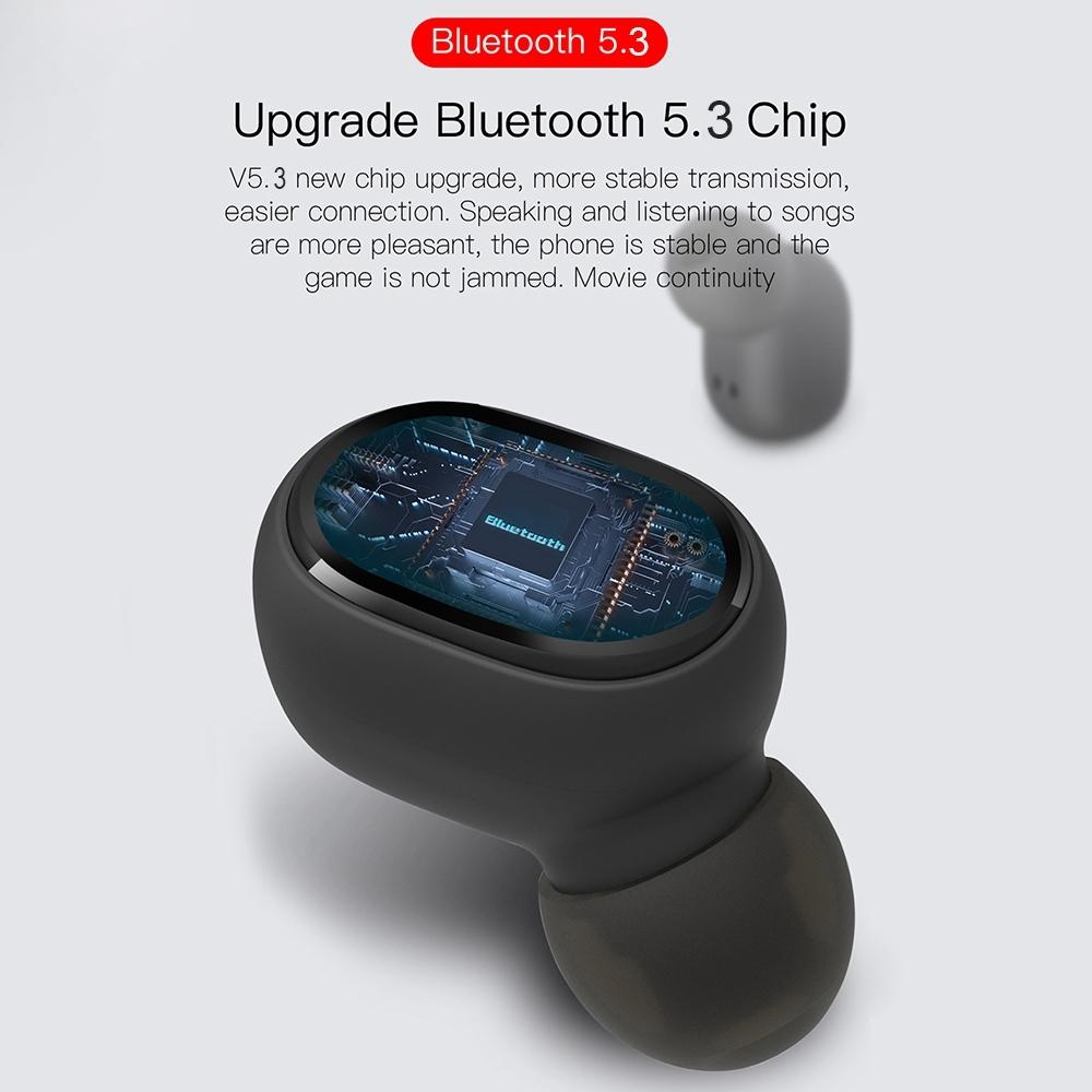 Wireless Bluetooth Earphones with E6S LED Display – TWS Stereo – White