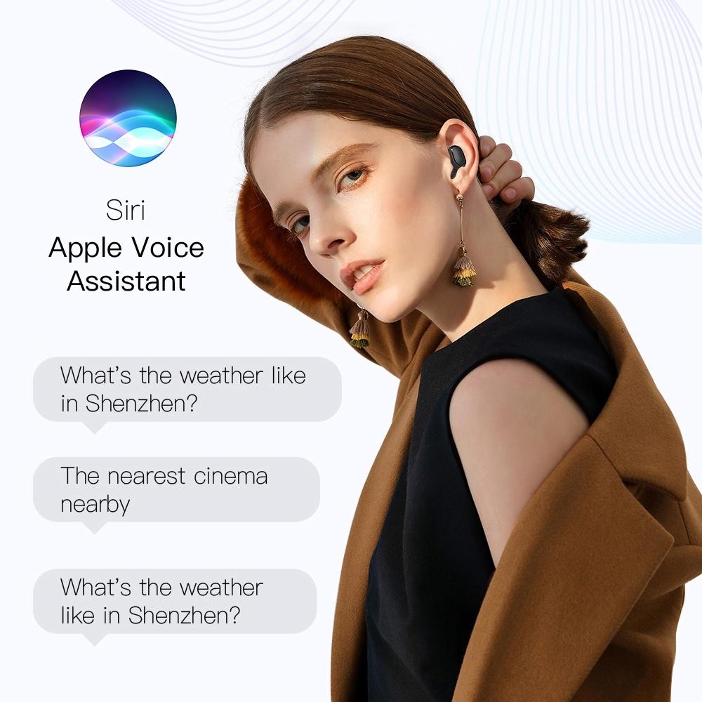 Wireless Bluetooth Earphones with E6S LED Display – TWS Stereo – White