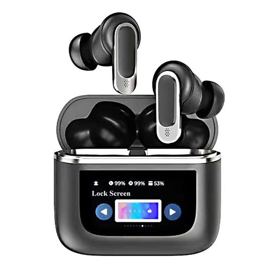 Wireless Bluetooth Earphones with Touch Screen & Active Noise Reduction – TWS Hi-Fi Stereo Headset (Black)