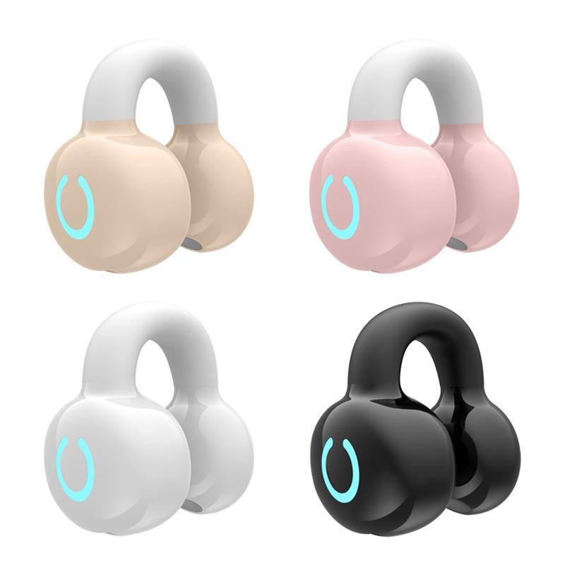 Wireless Bone Conduction Earphone – Single-Ear Clamp Design, Open-Ear Bluetooth Headset (Black)