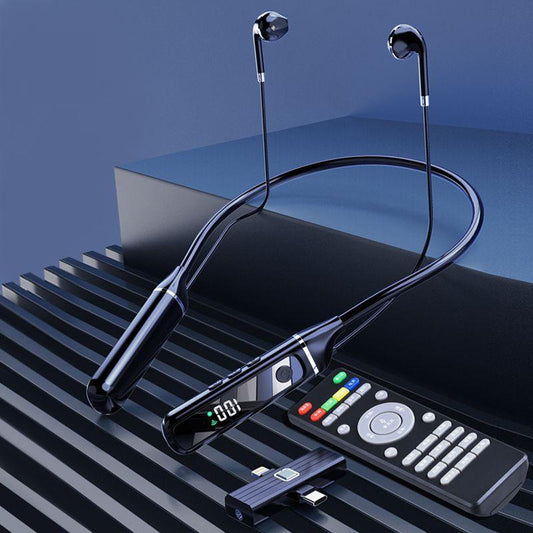Wireless Sports Bluetooth 5.3 Earphones with Built-in Sound Card – Black