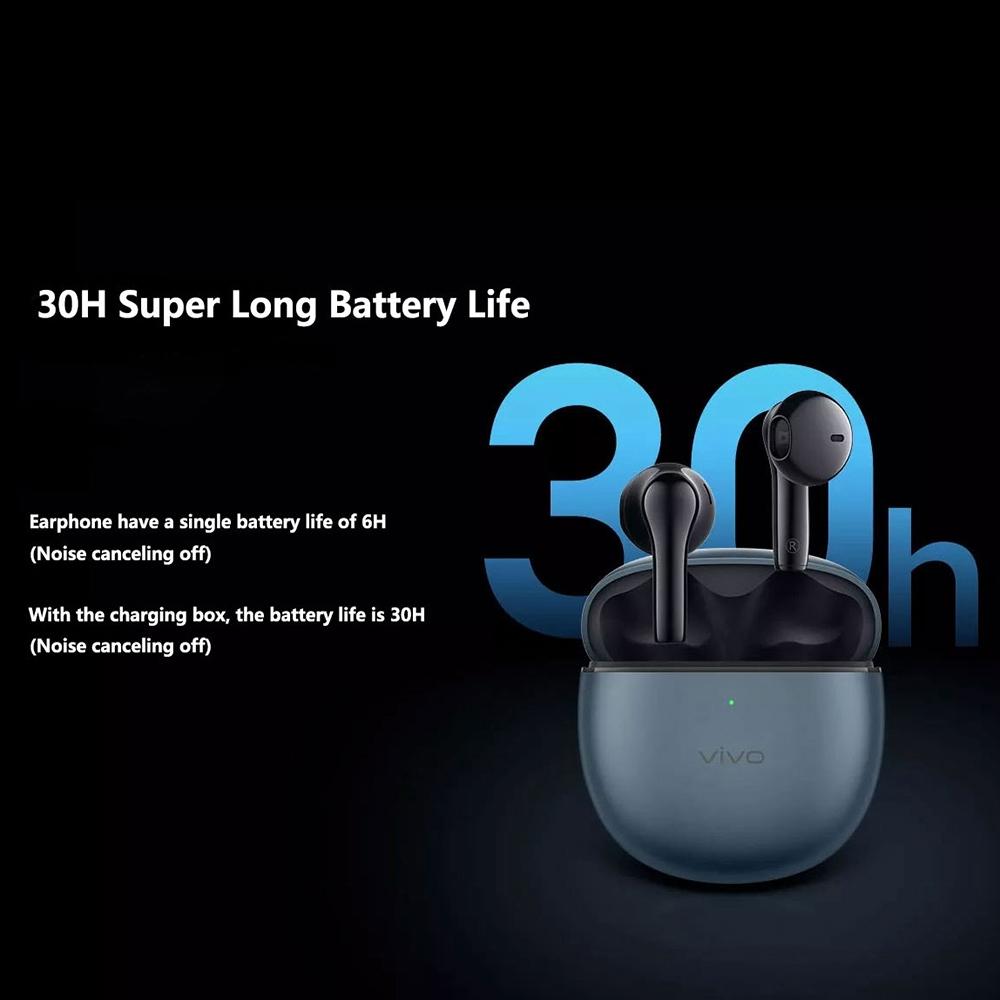 Waterproof TWS Air Pro Bluetooth Earphones – Active Noise Reduction, True Wireless, Blue