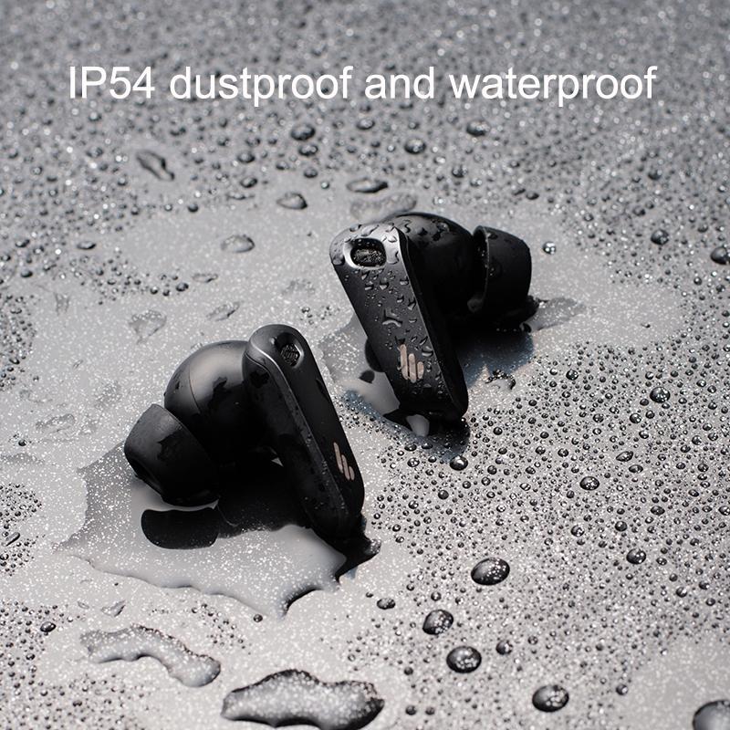 Shadow Black Wireless Bluetooth Earphones – Waterproof & Dustproof, Noise Cancelling, Long Battery Life, Secure Fit