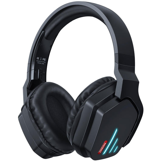 Adjustable Bass Gaming Bluetooth Headset with Mic – Wireless, Noise Cancelling, Comfortable Fit