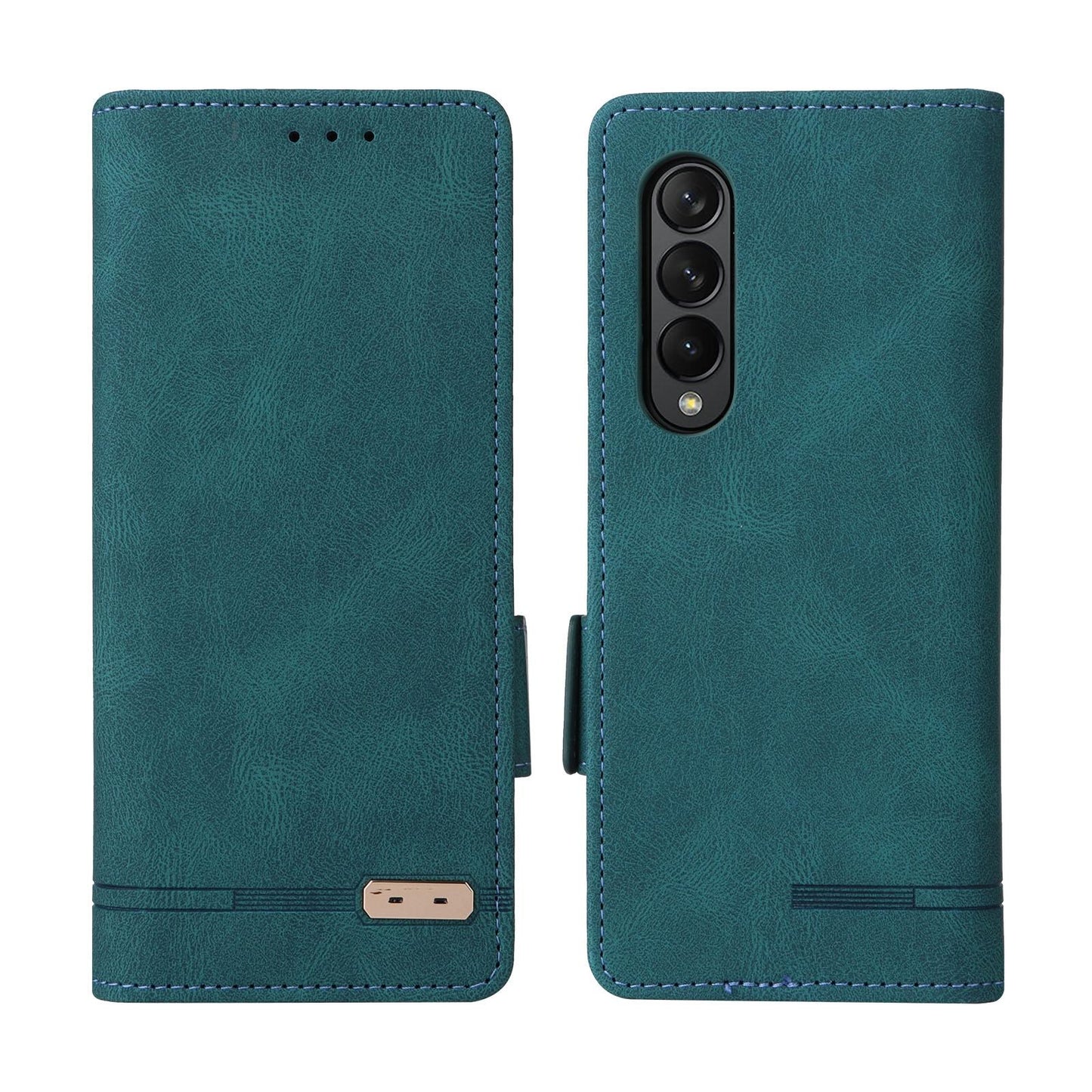 Leather Flip Case with Magnetic Clasp for Samsung Galaxy Z Fold4 5G – Premium Black