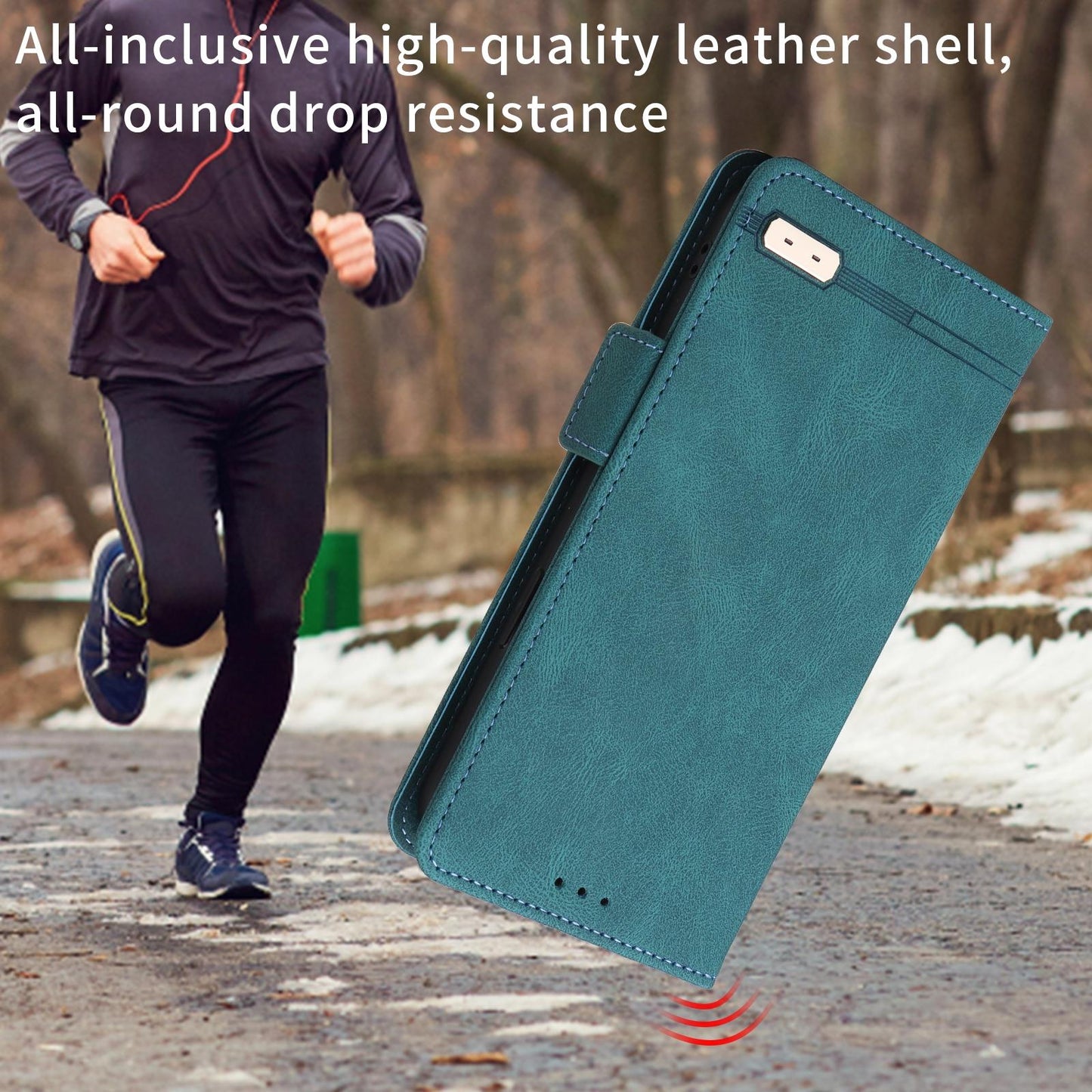 Leather Flip Case with Magnetic Clasp for Samsung Galaxy Z Fold4 5G – Premium Black