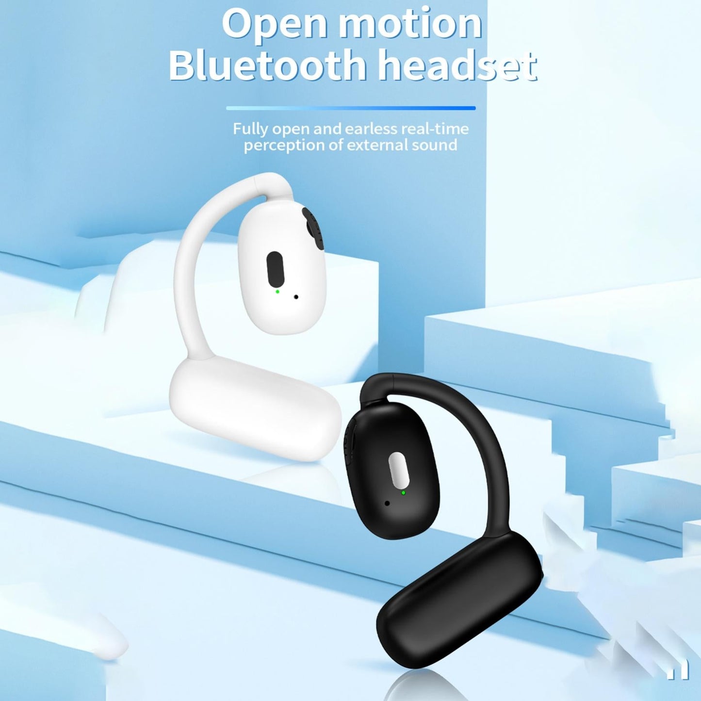Wireless Hanging Earbuds with Bluetooth 5.4 – Secure Fit, Stereo Sound, Noise Isolation – Black