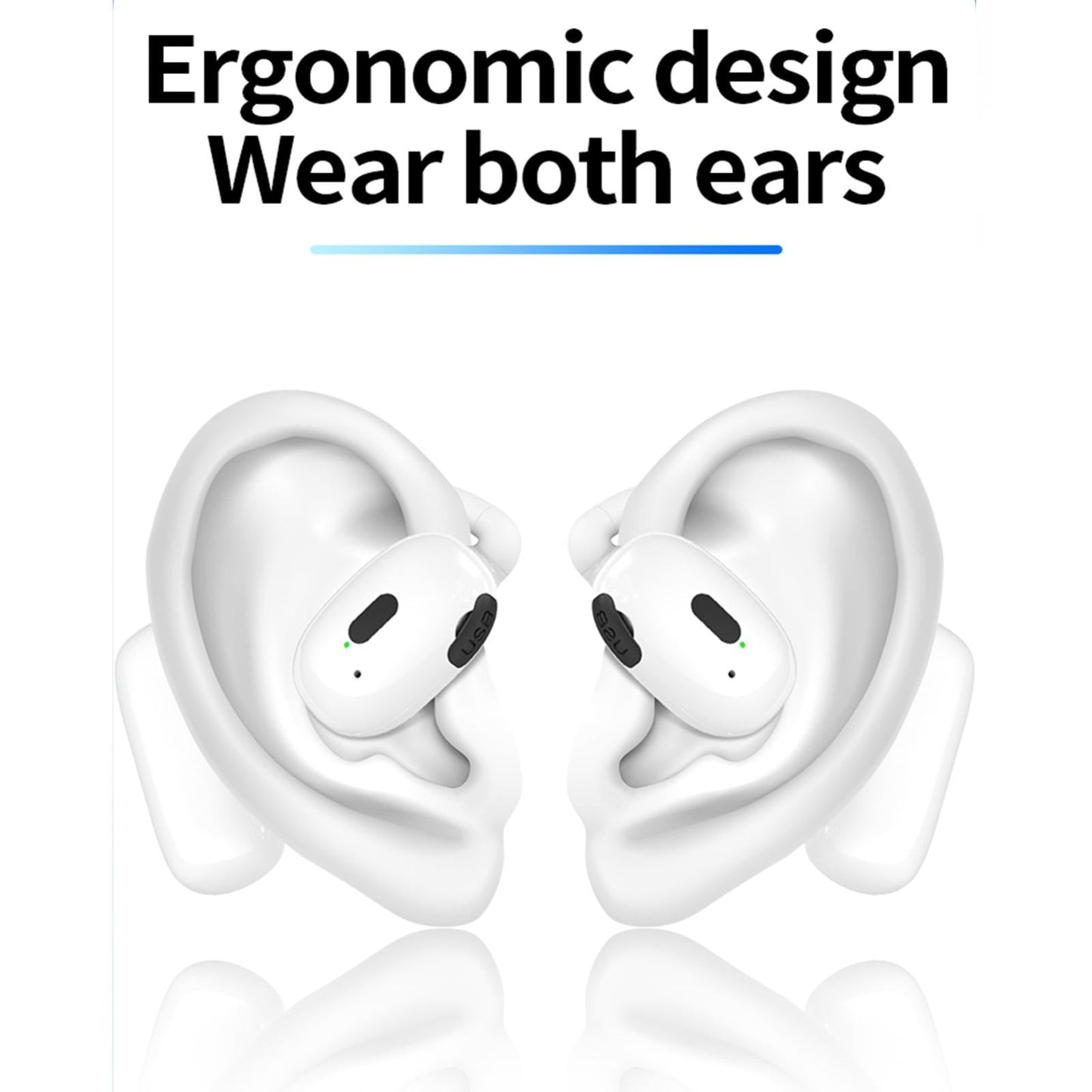 Wireless Hanging Earbuds with Bluetooth 5.4 – Secure Fit, Stereo Sound, Noise Isolation – Black