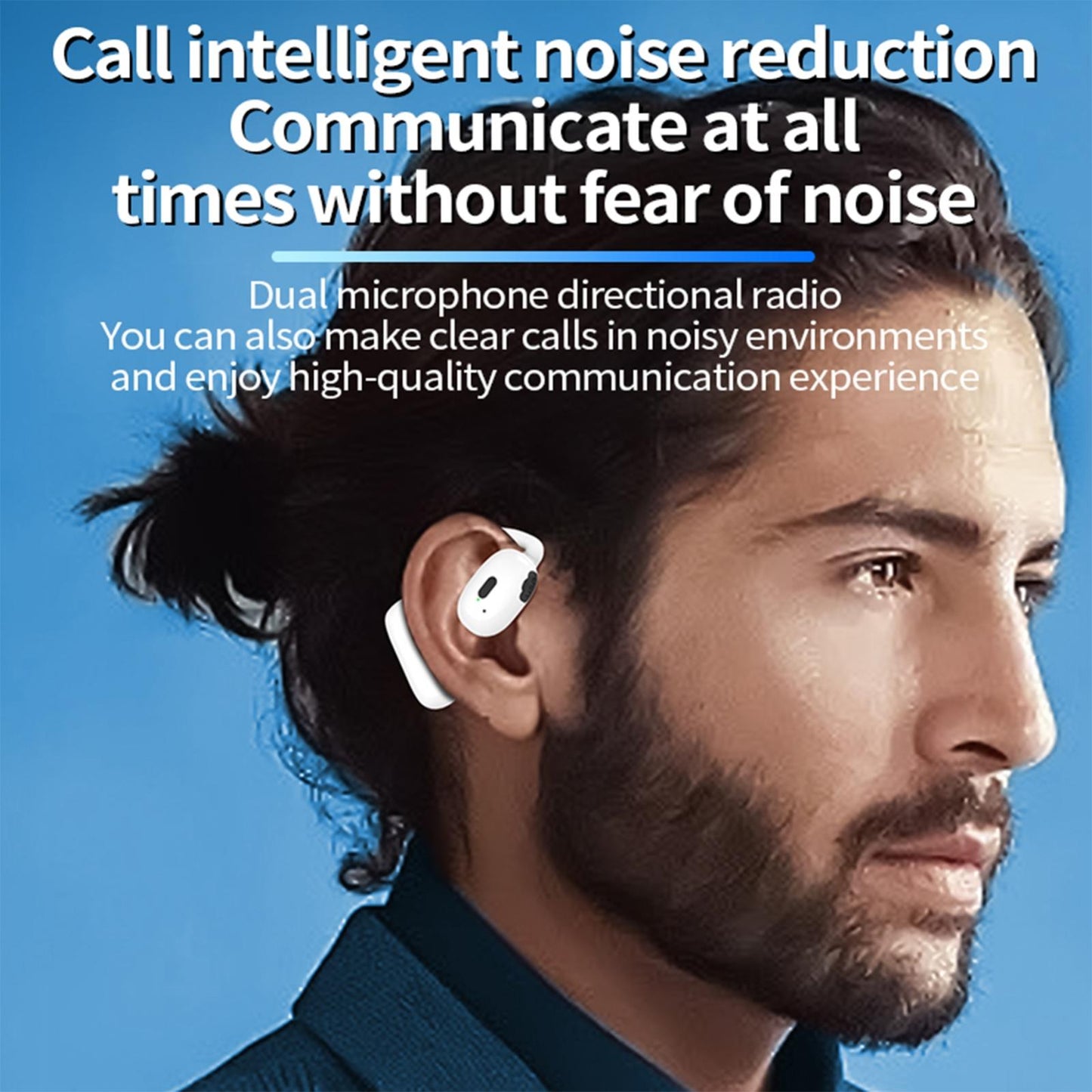 Wireless Hanging Earbuds with Bluetooth 5.4 – Secure Fit, Stereo Sound, Noise Isolation – Black