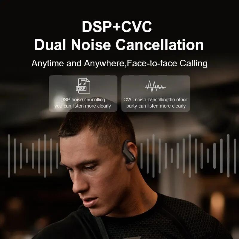 Wireless Noise-cancelling Bluetooth Earbuds with Dual Battery Display - T17 Black