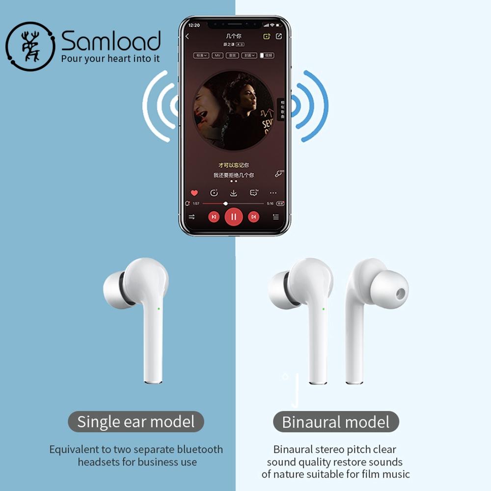 Waterproof Wireless Bluetooth Earbuds with LED Display – Hi-Fi Stereo Sound – Black