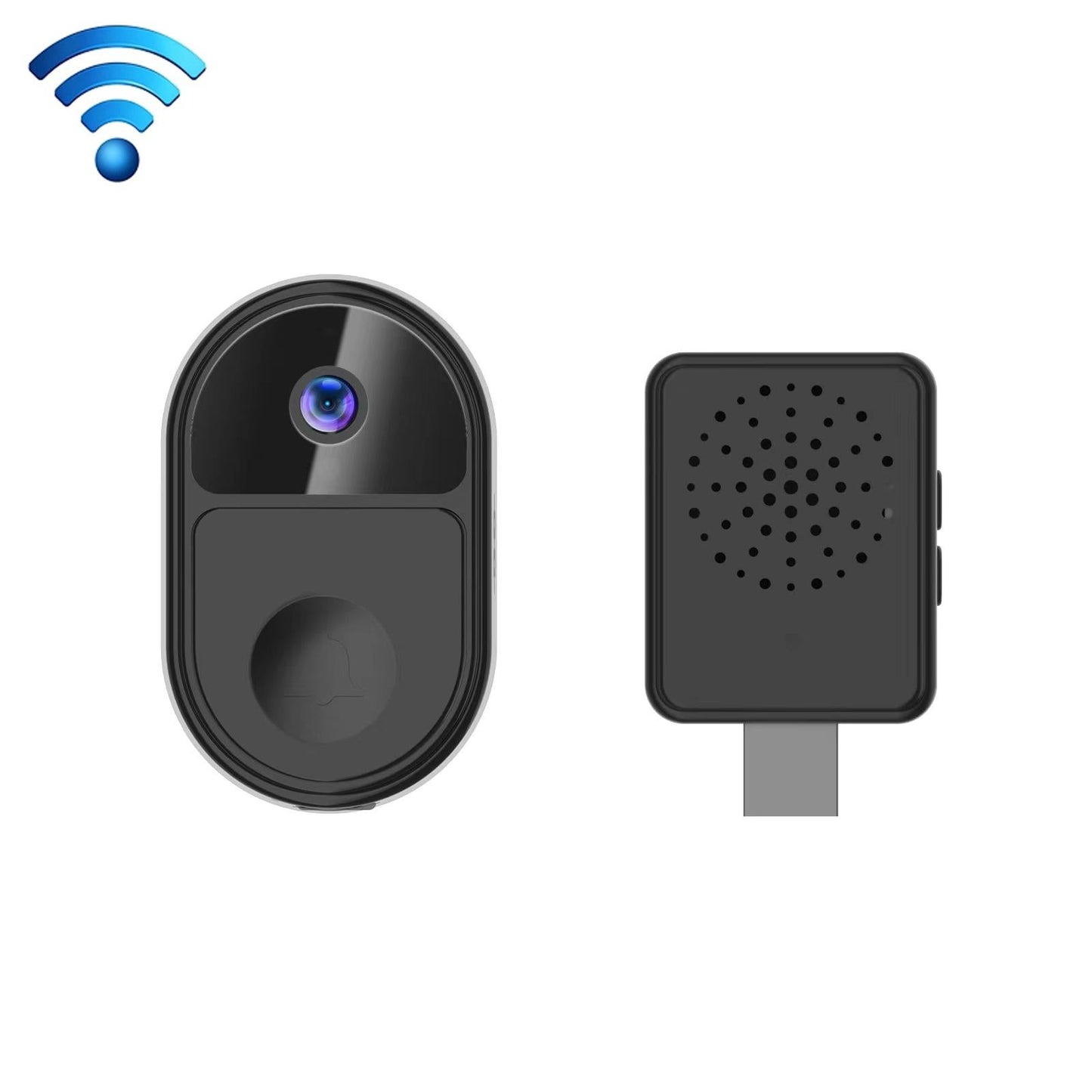 Smart Video Doorbell – Black | Ultra Wide-Angle Lens & Two-Way Voice Communication