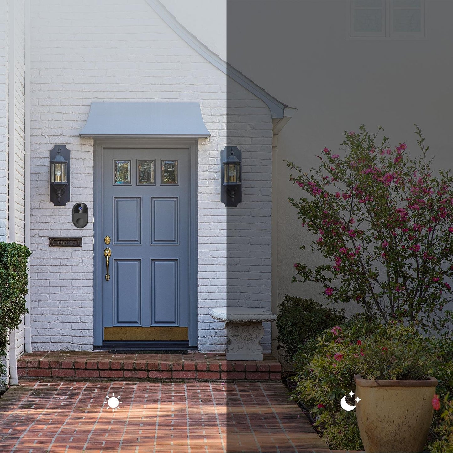 Smart Video Doorbell – Black | Ultra Wide-Angle Lens & Two-Way Voice Communication