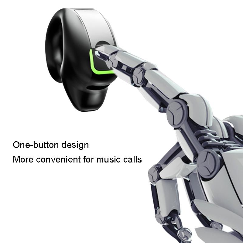 Lightweight Waterproof Bluetooth Earphone with Clip – Single-Ear Wireless Headset (Black)