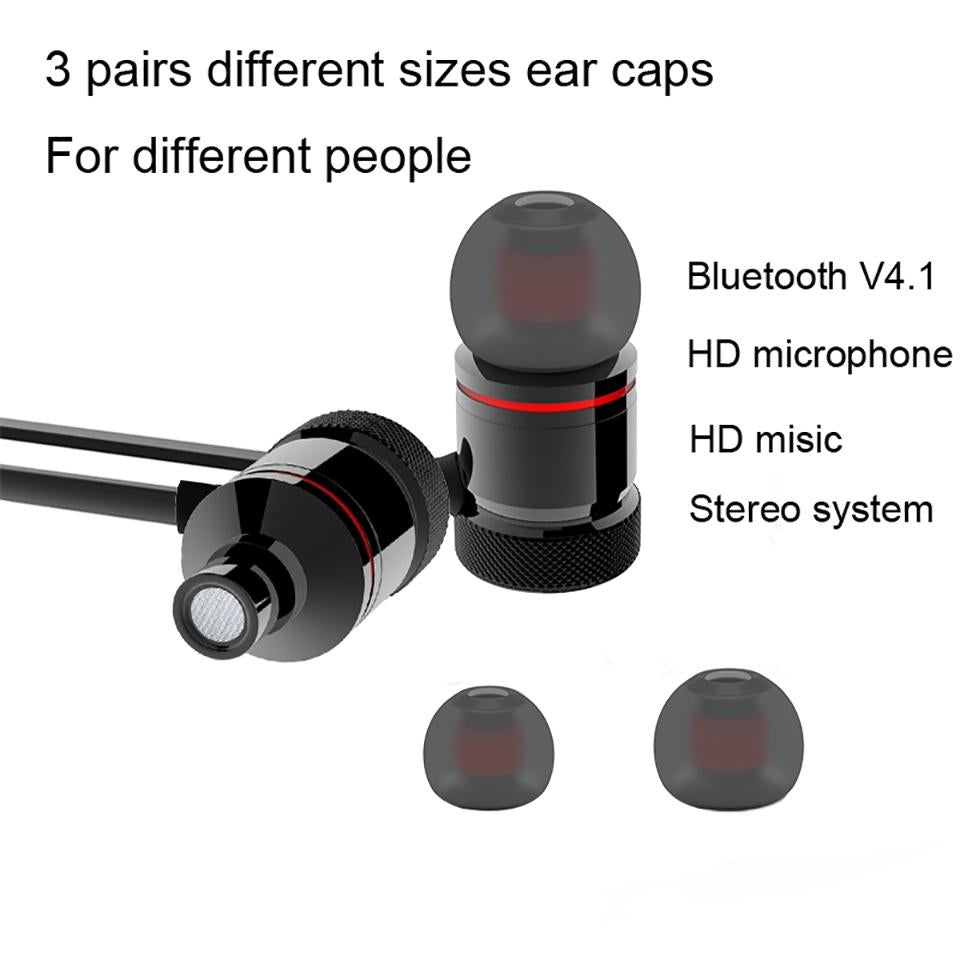 Moreblue S07 Wireless Bluetooth Sport Earbuds with Mic – Sweatproof In-Ear Headphones – Black