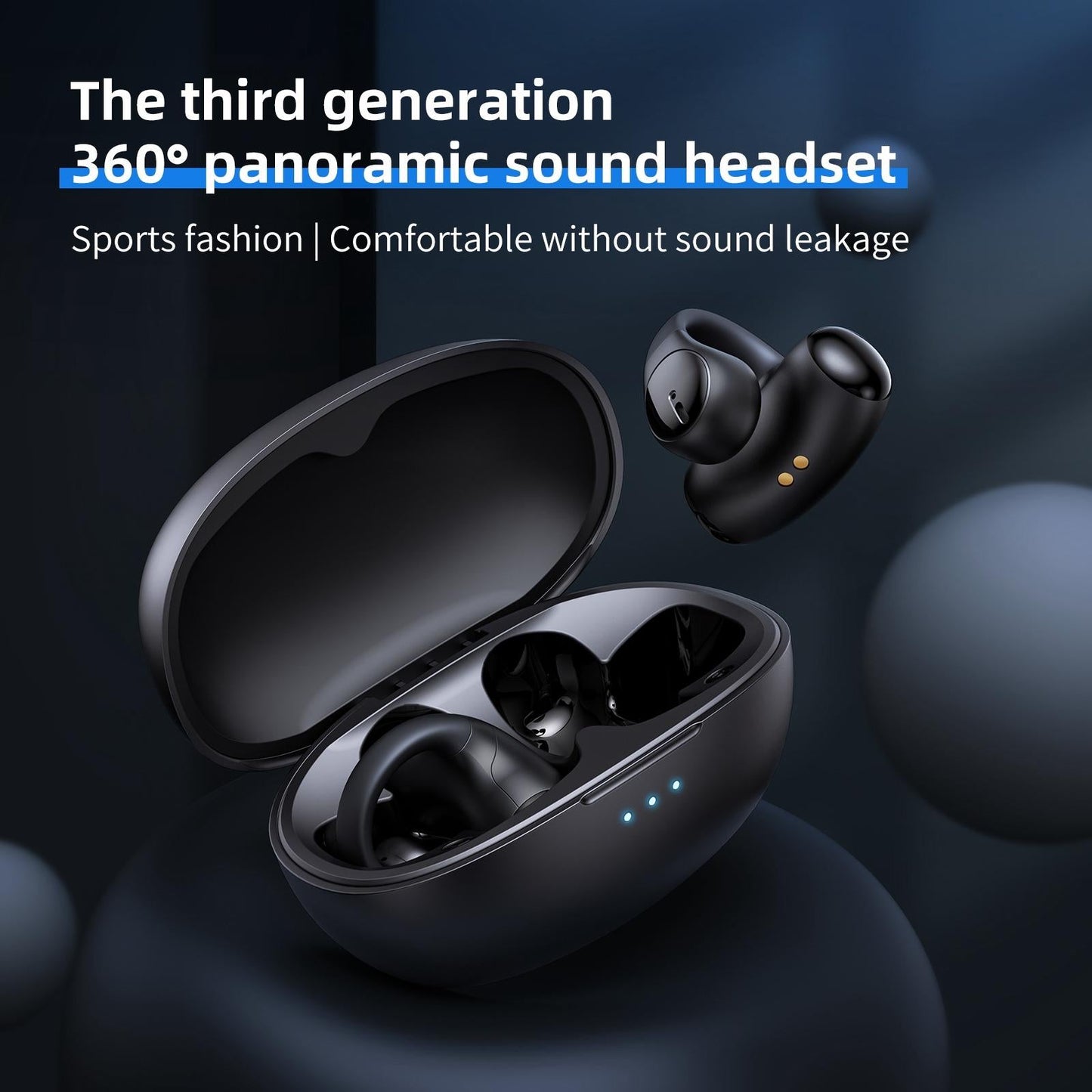 T306 Wireless Bluetooth Earphone – Ear-Mounted Single-Ear Headset with Mic (Black)