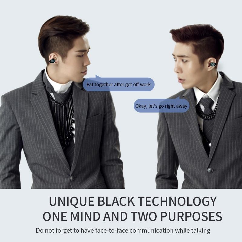 YX08 Ultra-Light Wireless Bluetooth 5.0 Earphones – In-Ear Stereo Headphones with Mic, Black
