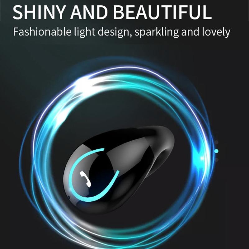 YX08 Ultra-Light Wireless Bluetooth 5.0 Earphones – In-Ear Stereo Headphones with Mic, Black