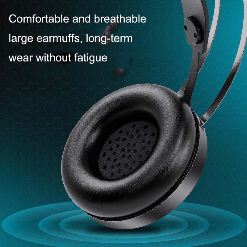 1.5M Wired Gaming Headset with Microphone – Black, High-Quality Sound, Comfortable Fit