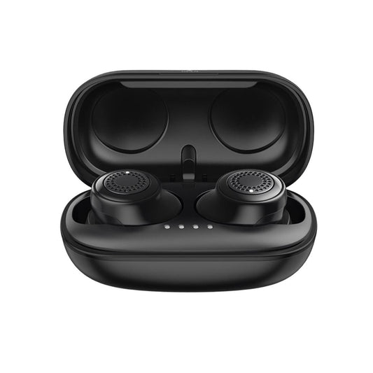 True Wireless Bluetooth 5.0 Earphones with Charging Case – In-Ear Stereo Sound – Black