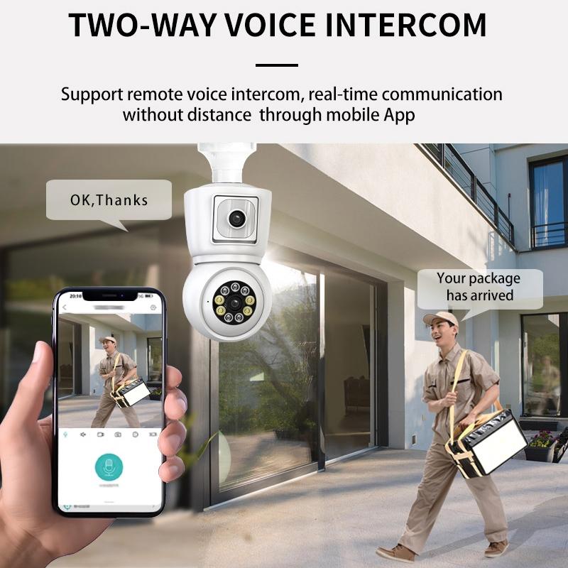 Smart Night Vision Security Camera – Motion Tracking, Two-Way Voice Intercom, White, Indoor WiFi Surveillance