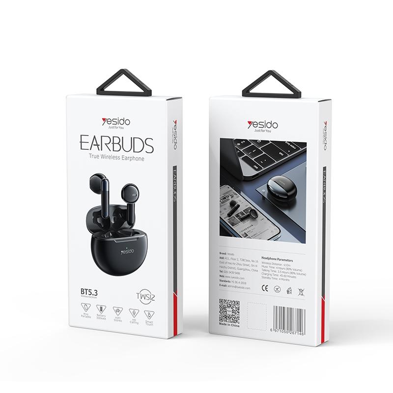 Wireless Noise-Cancelling Earbuds – Black, Bluetooth, Clear Sound, Long Battery Life, Comfortable Fit