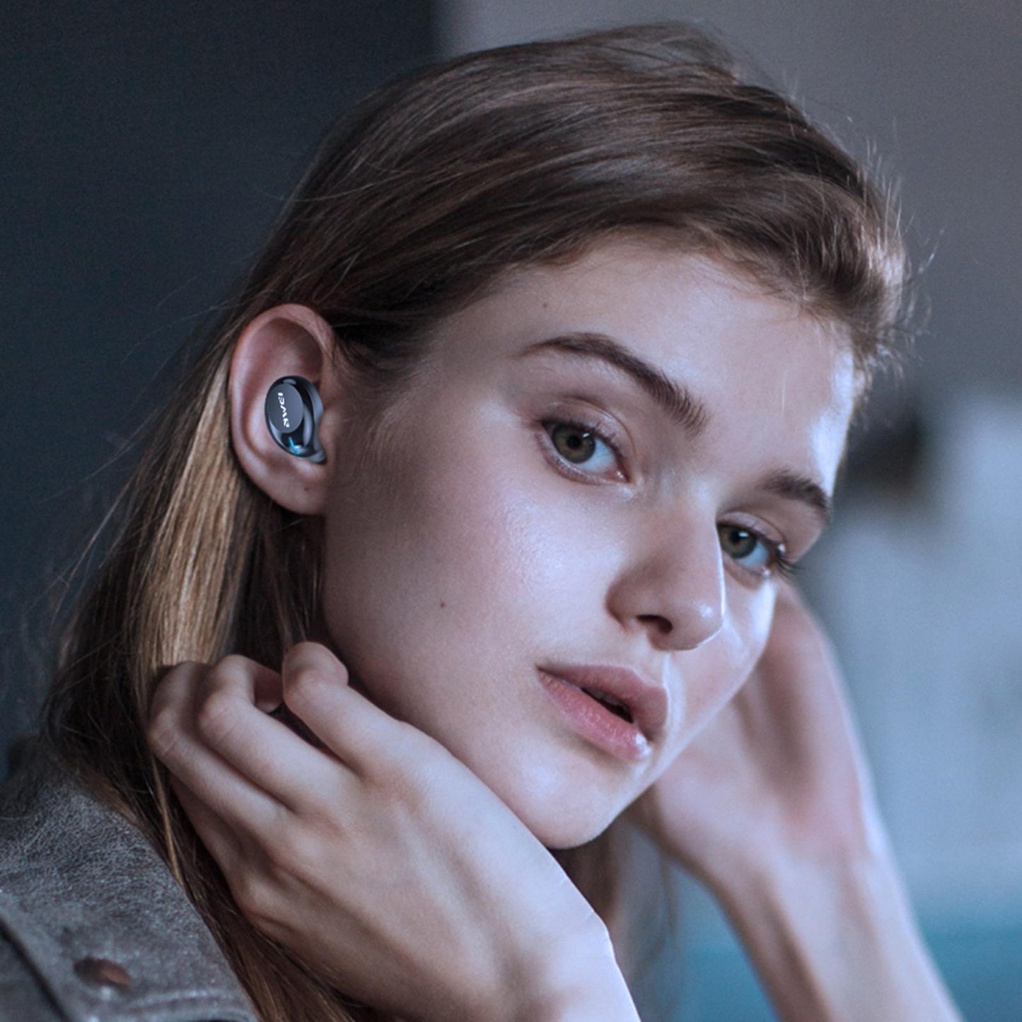 Wireless Bluetooth 5.1 Headset – True Compact Design, Colorful Style, In-Ear Earbuds – Black
