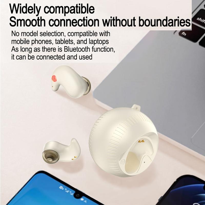 Coconut Ball Bluetooth Earphones – Wireless In-Ear with Charging Case, Hi-Fi Sound – Black