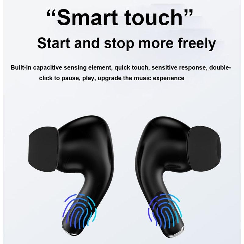 T&G Touch Control TWS Bluetooth Earphones – In-Ear Wireless Stereo Headphones (Black)
