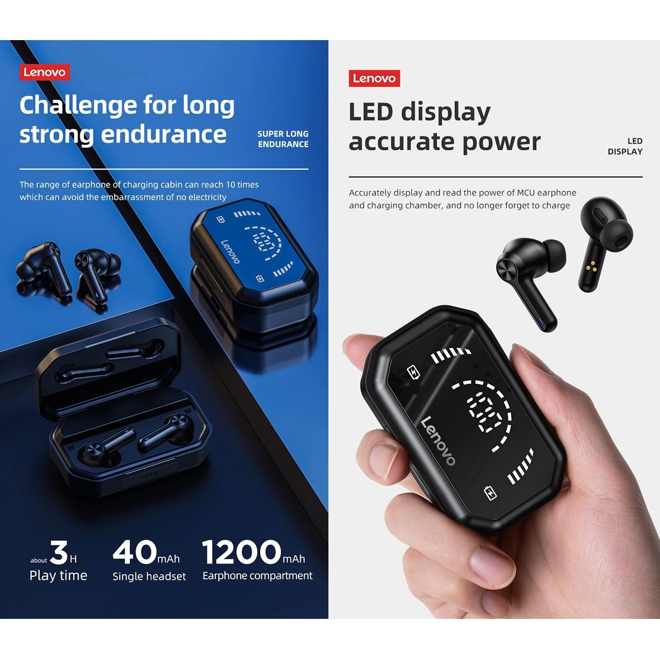 Pro TWS Wireless Bluetooth Earphones with LED Display – In-Ear Headphones – Black