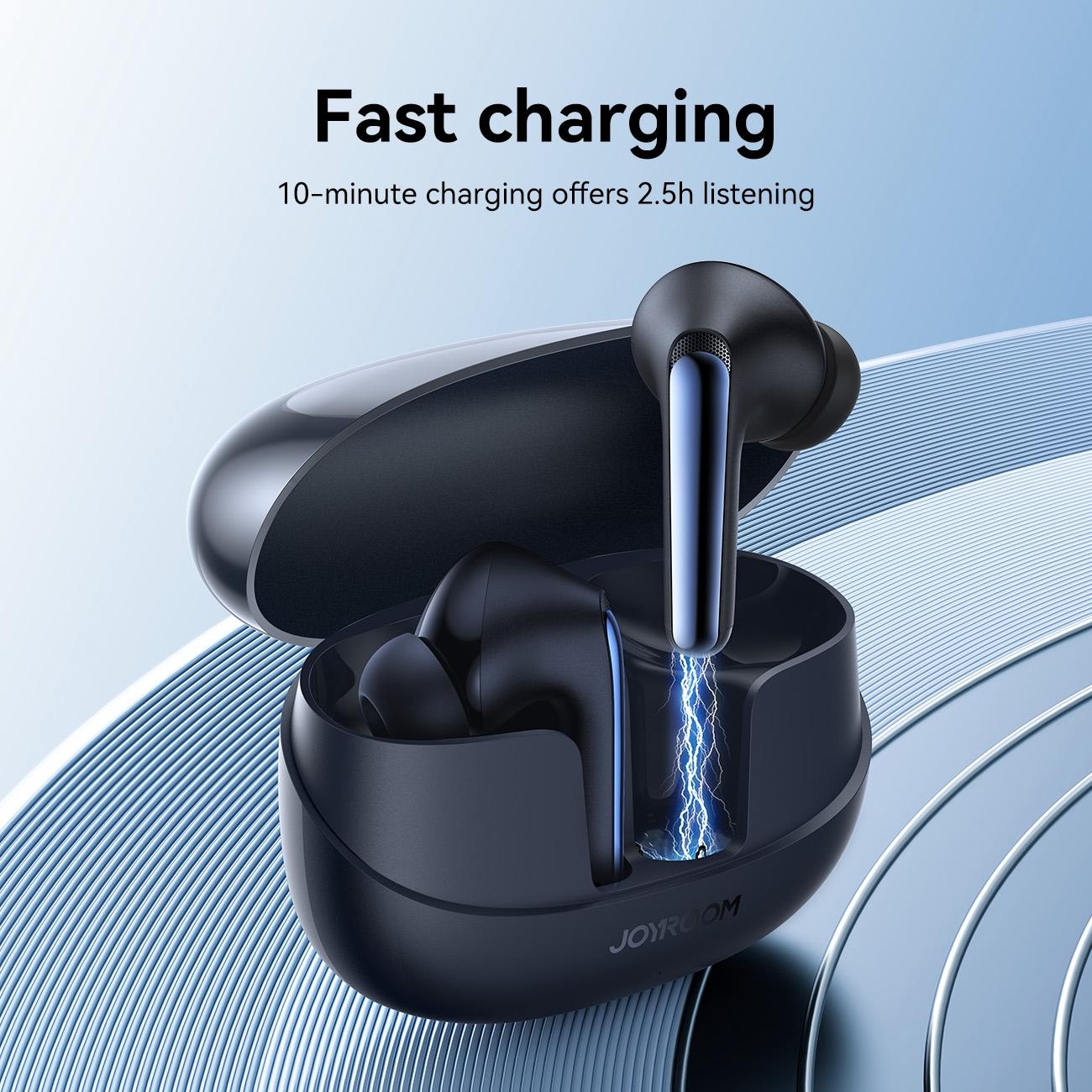True Wireless FunPods Bluetooth Earphones – Compact In-Ear Design, High-Fidelity Sound – Black