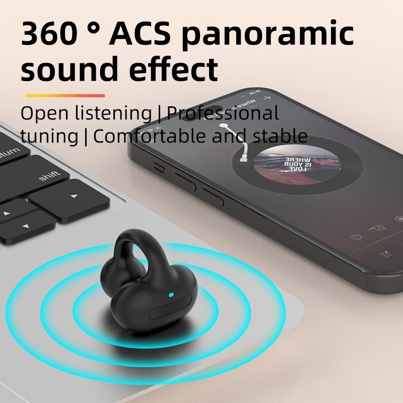 Wireless Single Ear Clip Bluetooth Earphone M-S8 – Black