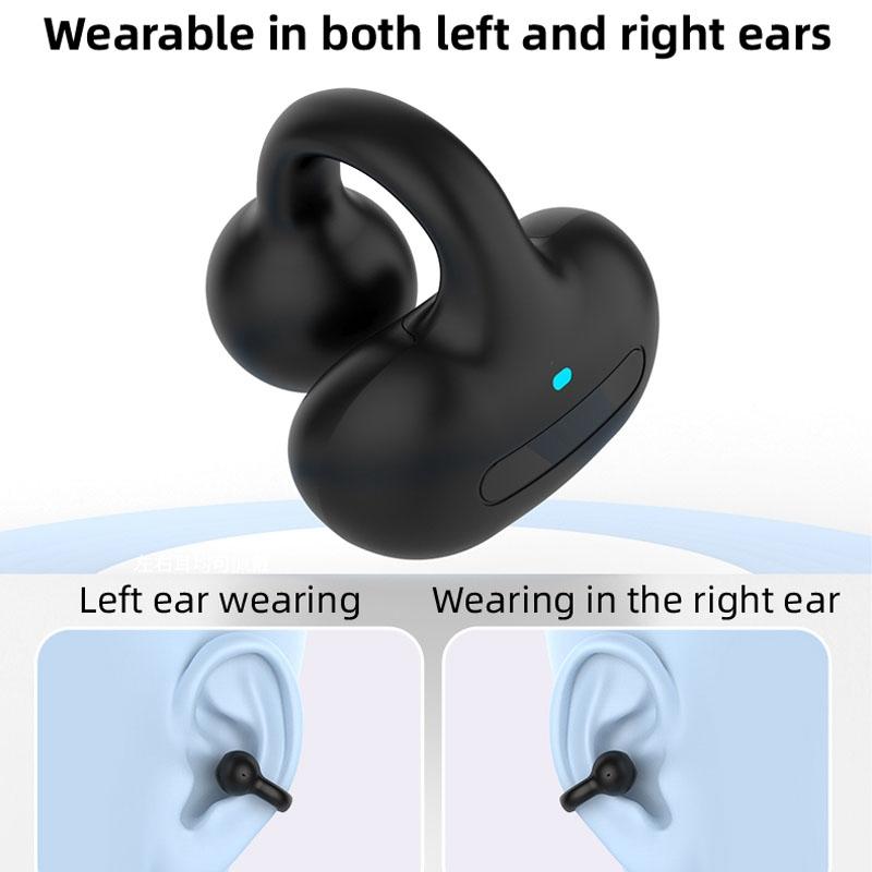 Wireless Single Ear Clip Bluetooth Earphone M-S8 – Black
