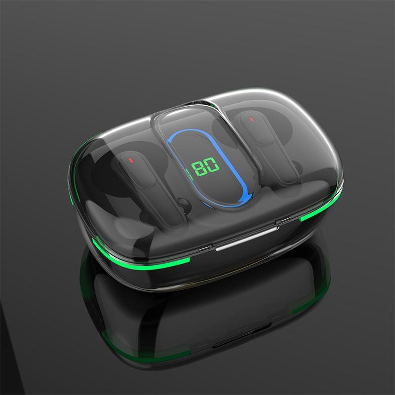 Intelligent Bluetooth Wireless Earphones with Smart Touch & Charging Case – Black