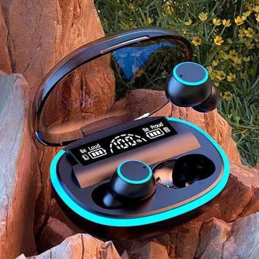 Wireless Bluetooth Earphones with Noise Reduction & Power Bank Function – TWS Headset, Black