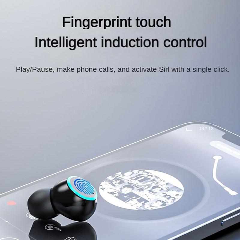 Wireless Bluetooth Earphones with Noise Reduction & Power Bank Function – TWS Headset, Black