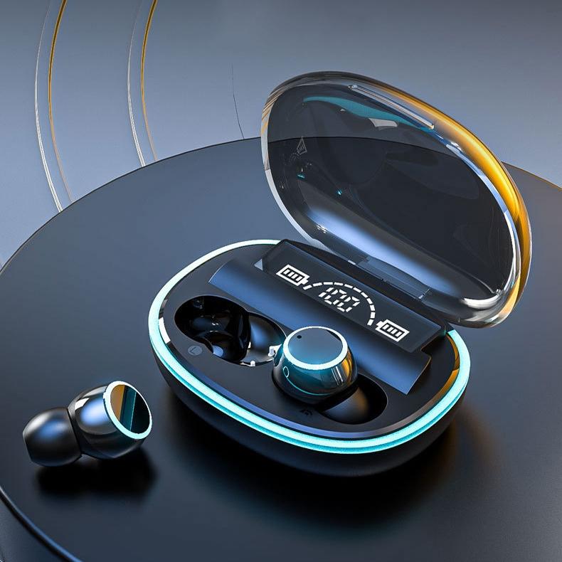 Wireless Bluetooth Earphones with Noise Reduction & Power Bank Function – TWS Headset, Black