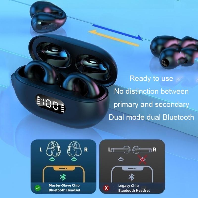 Wireless Noise-Cancelling Bluetooth Earbuds with LED Display – In-Ear Stereo Sound – White