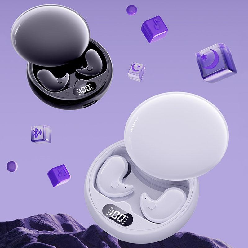 Wireless Sleep Earphones Bluetooth 5.3 TWS – Mini, Side-Sleeping, Running & Sports, White